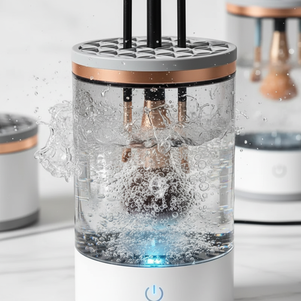 Detalle en acción con burbujas